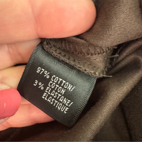 Lafayette 148 New York Manhattan wide leg Brown size 12 Cropped Ankle Pants - Picture 8 of 9